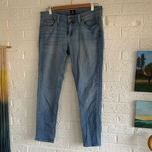 16.  Just Black Medium/light wash skinny jeans